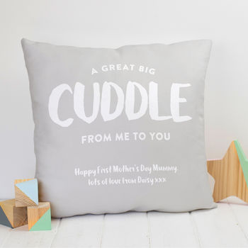 Cuddle From Me To You Personalised Cushion Gift, 2 of 7