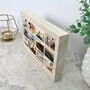 Personalised Freestanding Twelve Photo Giant Wooden Block 15cm X 21cm Landscape, thumbnail 3 of 5