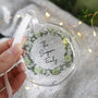 Personalised Family Christmas Wreath Flat Bauble, thumbnail 1 of 4