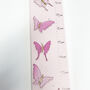 Personalised Pink Butterflies Height Chart, thumbnail 1 of 6