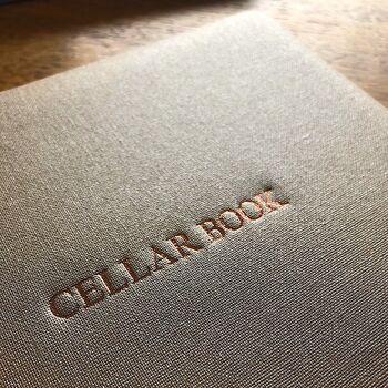 Personalised Luxury Buckram Wine Cellar Book, 8 of 11