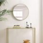 Tempered Glass Console Table With Golden Frame, thumbnail 2 of 7