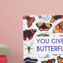 You Give Me Butterflies Valentine's Card, thumbnail 2 of 5