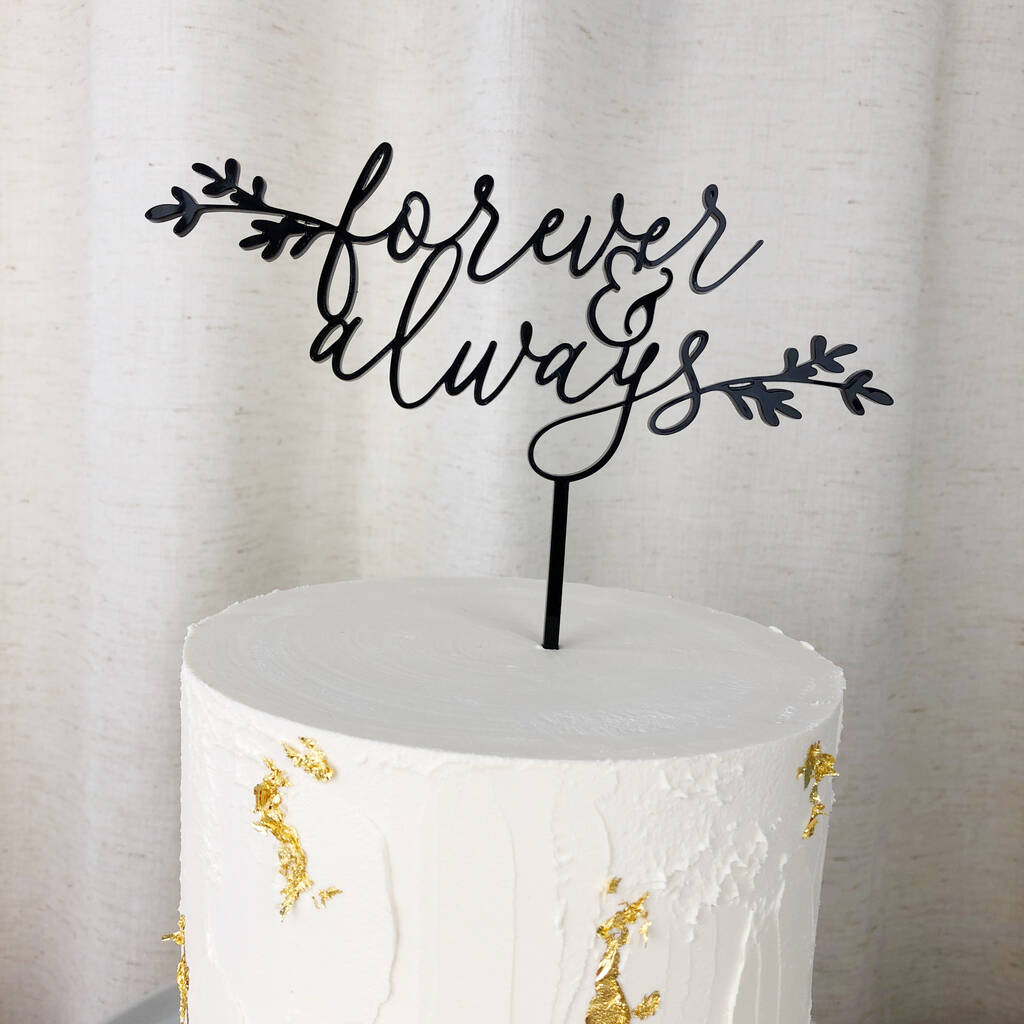 Forever And Always Wedding Cake Topper, 1 of 5