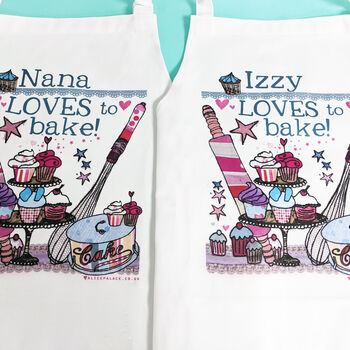 Personalised 'Loves To Bake' Apron, 6 of 11