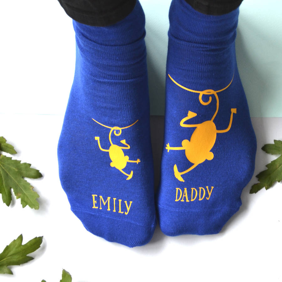 Personalised Cheeky Monkey Daddy Socks, 1 of 3