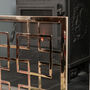 Geometric Polished Silver Fire Screen, thumbnail 4 of 5