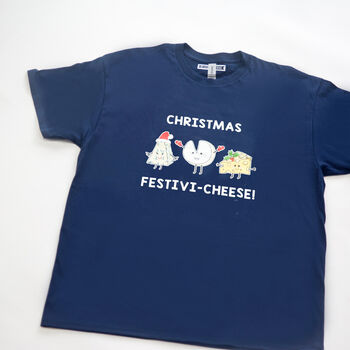 Funny Cheese Men's Christmas T Shirt, 4 of 5