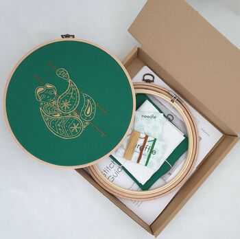 Green Sloth Embroidery Kit, 3 of 7