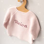 Luxury Knitted Personalised Embroidered Baby Cardigan, thumbnail 2 of 10