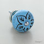 Blue Flowers Collections Ceramic Door Knobs Handles, thumbnail 2 of 7