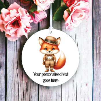 Personalised Fox In A Suit Decoration Gift, 2 of 2