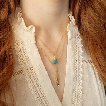 Turquoise Gemstone Necklace, 2 of 3