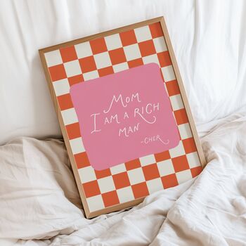 Mom I Am A Rich Man Quote Print, 2 of 4