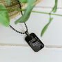 Dog Tag Black Steel St Christopher Necklace, thumbnail 4 of 6
