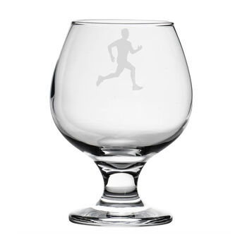 Personalised Male Runner Engraved Glass, 2 of 7