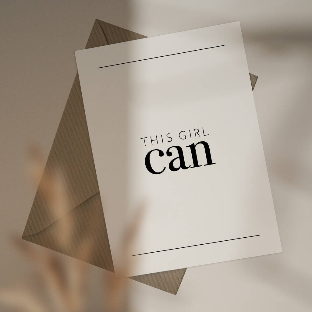 'This Girl Can' A6 Greetings Card, 1 of 3