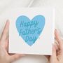 Father's Day Blue Heart Card For Dad, thumbnail 1 of 7
