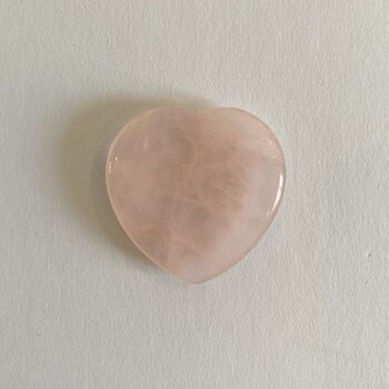 Rose Quartz Heart Worry Thumb Stone Crystal, 3 of 5