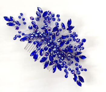 Royal Blue Crystal Hair Comb, 4 of 4