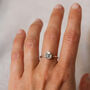 Poppy Diamond Ring Silver/Gold, thumbnail 4 of 7