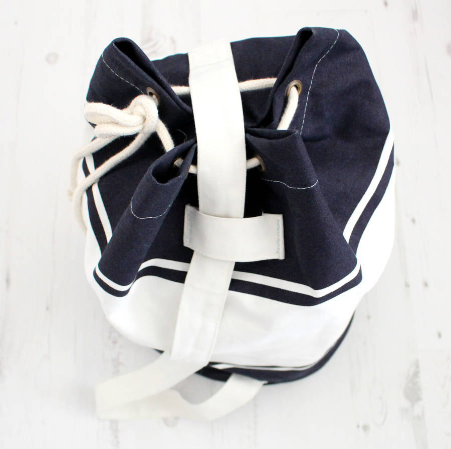 Personalised Sailing Canvas Duffle Bag By Precious Little Plum | 0