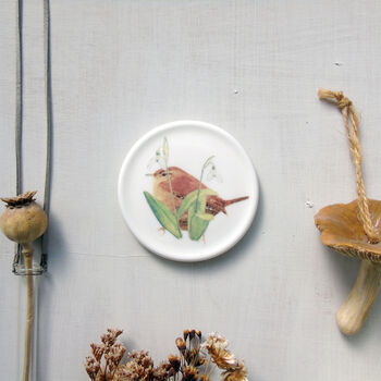 Wren And Snowdrops Decorative Mini Wall Plate, 4 of 8