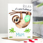 Personalised Sloth 'Relax' Birthday Card For Her, thumbnail 7 of 11