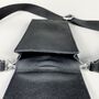 Black Leather Mini Cross Body Phone Bag, thumbnail 9 of 10