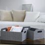 Pack Of Two Large Foldable Fabric Storage Basket Box, thumbnail 5 of 8