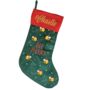 Personalised Embroidered Bee Merry Stocking, thumbnail 4 of 4