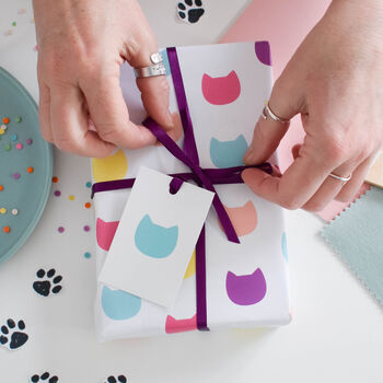 Multicoloured Cat Wrapping Paper, 4 of 4