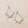 Flora Teardrop Bridal Earrings – Handmade Floral Drop Earrings In Gold Or Silver, thumbnail 2 of 6