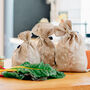 Linen Produce Bags Set Of Three, thumbnail 1 of 2