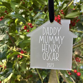 Personalised Family Home Christmas Decoration, 2 of 6