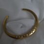 Torque Angled Pave Cuff 18k Gold Waterproof Bracelet, thumbnail 4 of 10