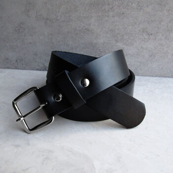 Handmade Personalised Men's Hidden Initial Leather Belt, 4 of 8