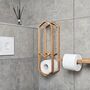 Handcrafted Scandi Design Oak Toilet Paper Rack, thumbnail 1 of 10