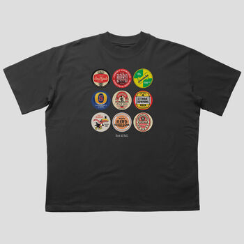 Middlesbrough Football Beer Mats Oversized T Shirt, 7 of 11