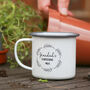 Personalised Gardening Enamel Mug, thumbnail 3 of 9