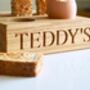 Personalised Oak Egg And Soldiers Block, thumbnail 2 of 4