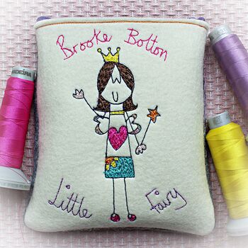 Personalised Embroidered Little Fairy Purse, 4 of 12