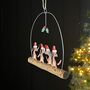 Christmas Sausage Dogs On A Stick Hanging Decoration, thumbnail 3 of 3