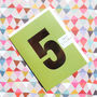 Gold Foiled Number Five Card, thumbnail 4 of 5