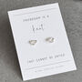 Friendship Knot Heart Earrings In Sterling Silver, thumbnail 1 of 12