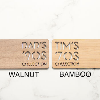 Personalised Walnut Record Divider, 3 of 4