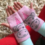 Child's Sparkly Unicorn Fingerless Gloves, thumbnail 5 of 7