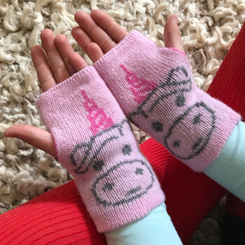 Child's Sparkly Unicorn Fingerless Gloves, 5 of 7