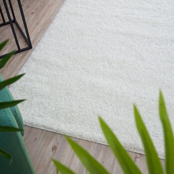 The Rugs Plain White Shaggy Rug, 4 of 8