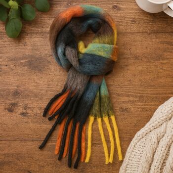 Multicoloured Tartan Print Scarf, 2 of 6